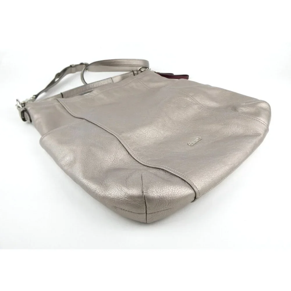Coach Platinum Leather Hobo‎ Shoulder Bag F31323